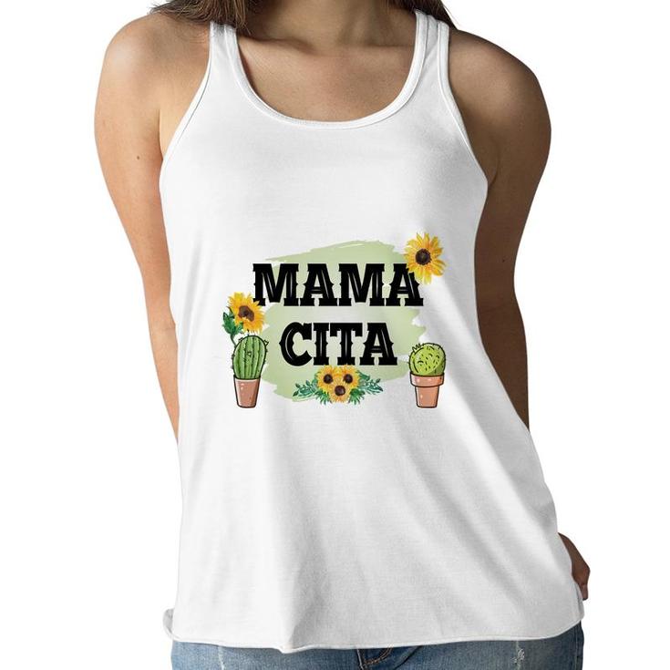 Cinco De Mayo Mama Cita Sunflower Yellow Women Flowy Tank