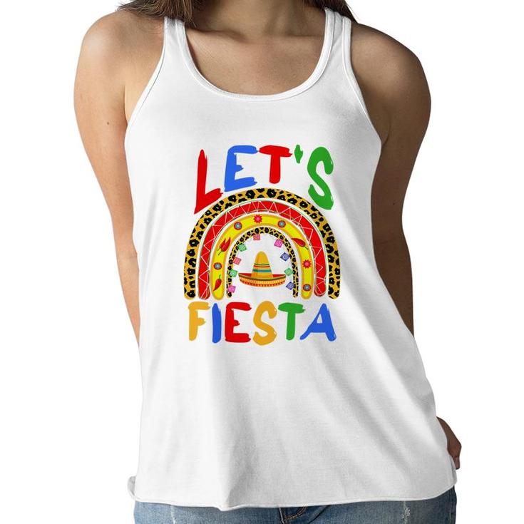 Cinco De Mayo Rainbow Lets Fiesta Women Men Kids Women Flowy Tank