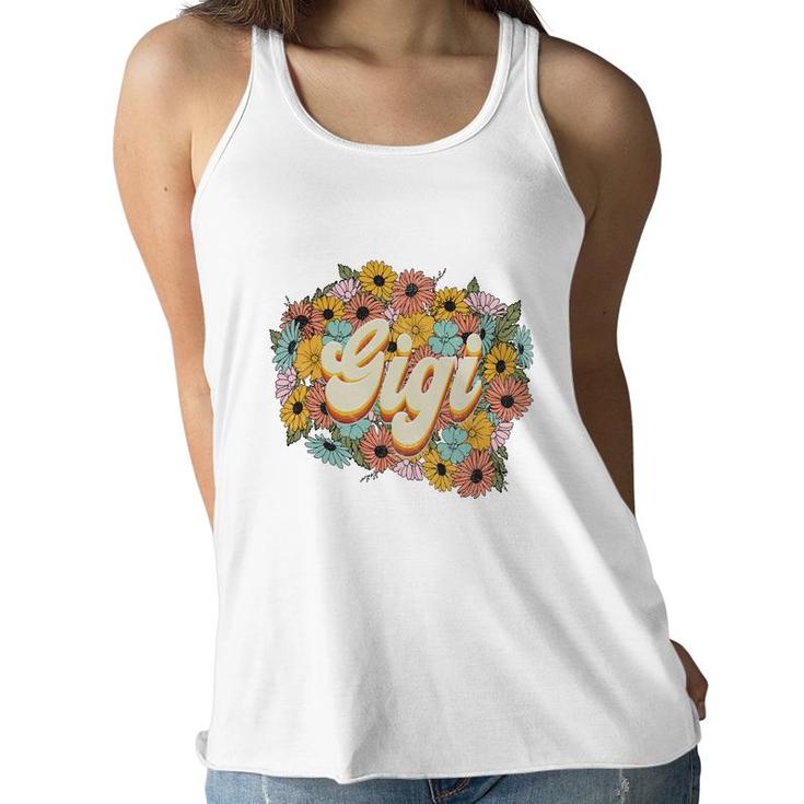 Florals Retro Gigi Flower Vintage Mothers Day Women Flowy Tank
