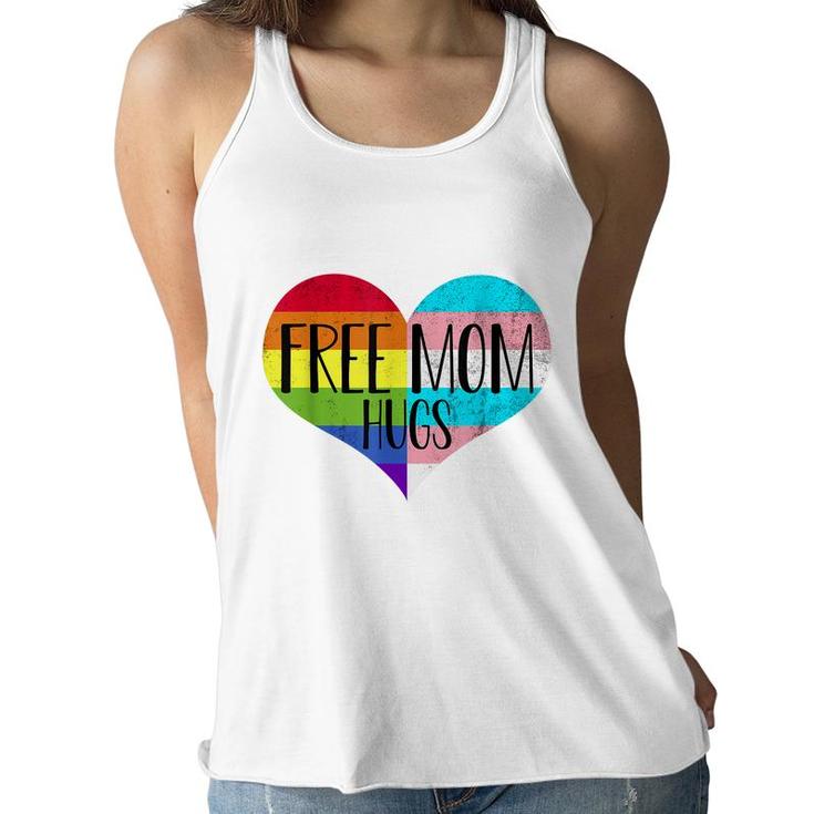 Free Mom Hugs Transgender Rainbow Flag Gay Pride  Women Flowy Tank