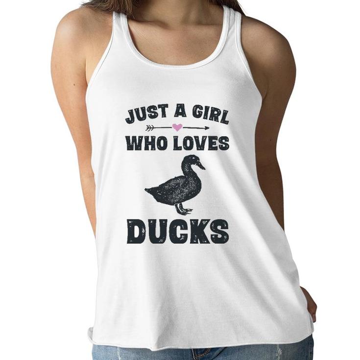 Funny Duck  Gifts For Teen Girls Cute Duck Women Flowy Tank