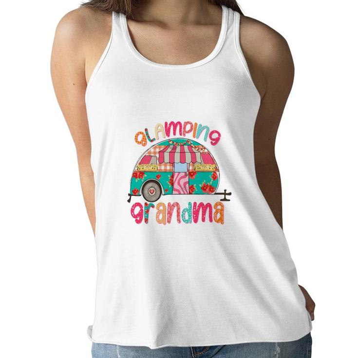 Glamping Grandma Colorful Design For Grandma From Daughter With Love New Women Flowy Tank