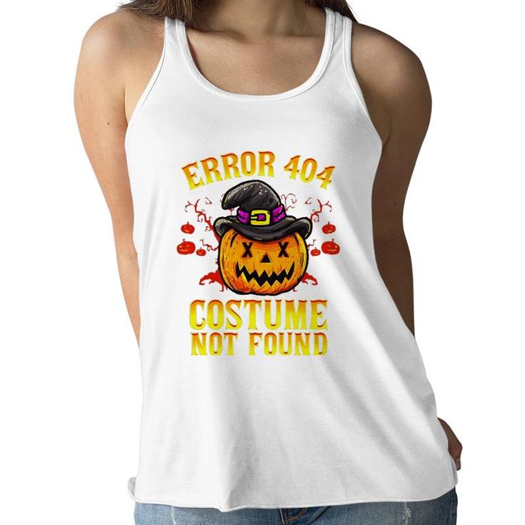 Halloween Easy Costume Not Found Funny Humor Men Women Kids Women Flowy Tank