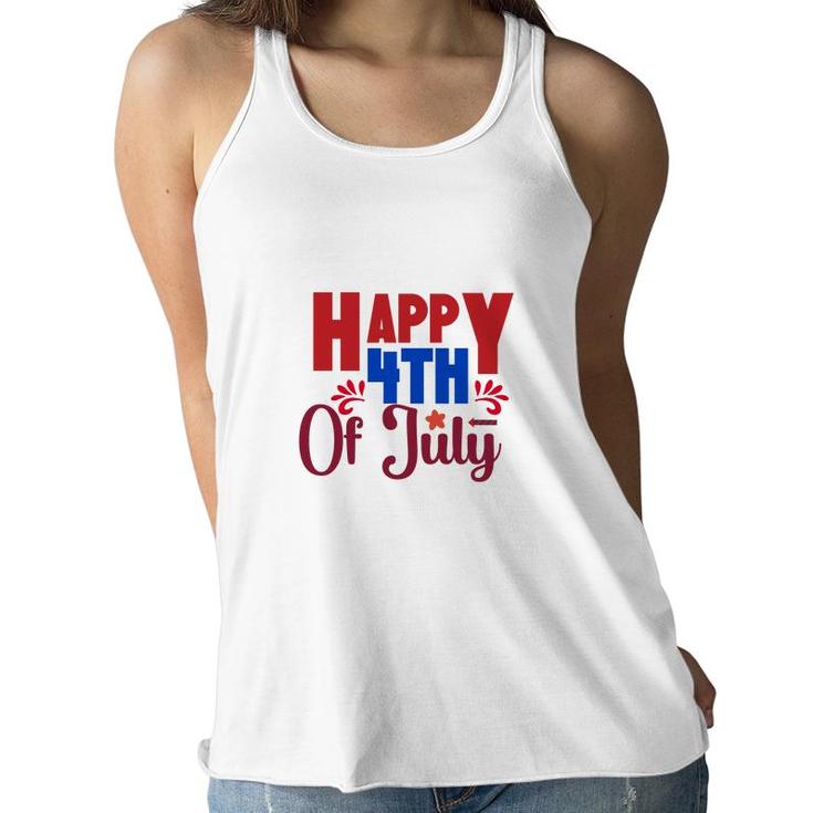 Happy 4Th Of July July Independence Day Red Happy 2022 Women Flowy Tank