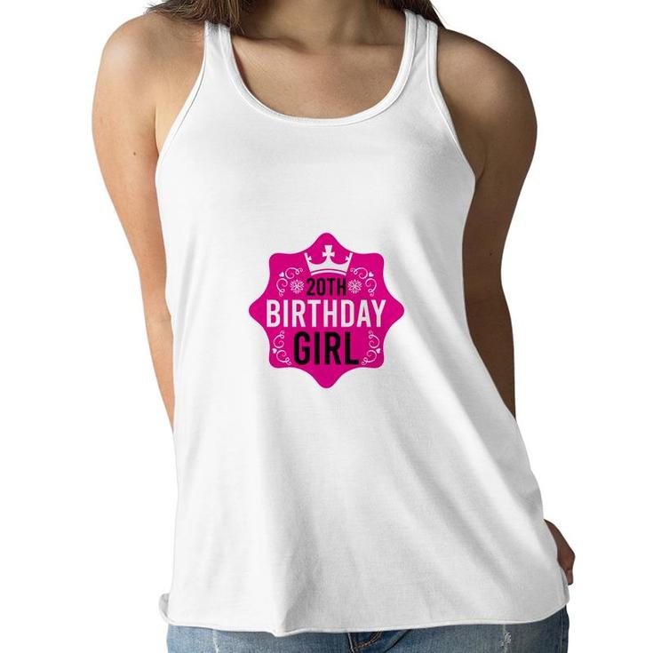 Happy Beautiful 20Th Birthday Girl With Many Good Wishes Since I Was Born In 2002 Women Flowy Tank