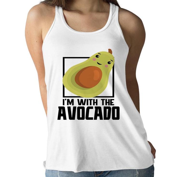 Im With The Avocado Funny Avocado Women Flowy Tank