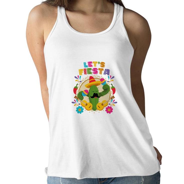 Lets Fiesta Catus Decoration Gift For Human Women Flowy Tank