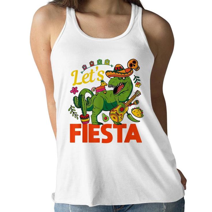 Lets Fiesta Cinco De Mayo Camisa Mexicana Hombre  Women Flowy Tank