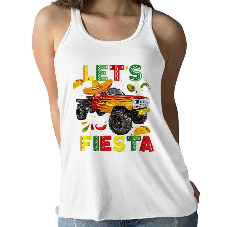 Lets Fiesta Monster Truck Happy Cinco De Mayo Costume  Women Flowy Tank