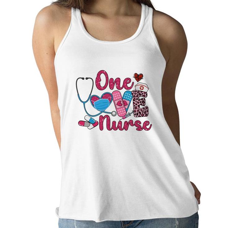 One Love Nurse Job Cute Colors New 2022 Gift Women Flowy Tank
