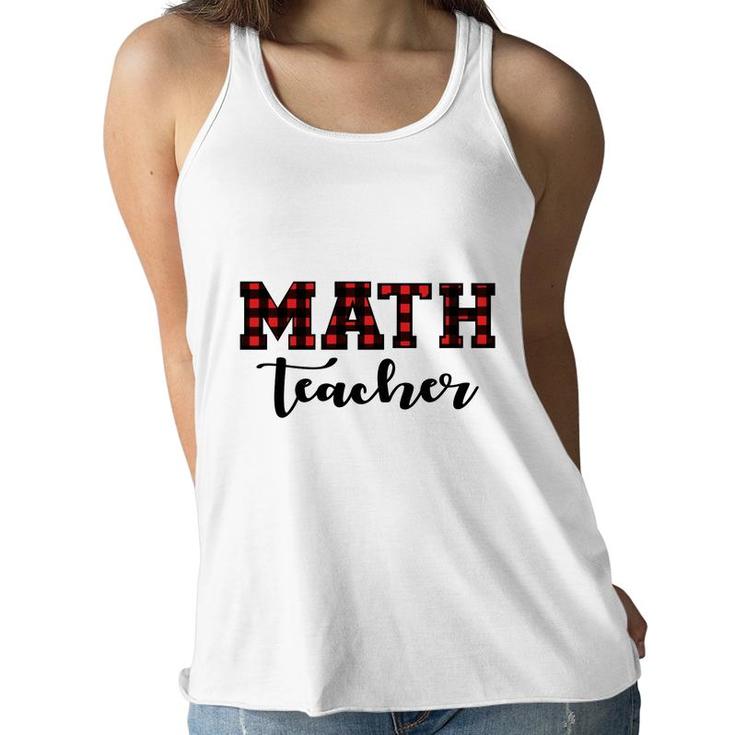 Plaid Math Teacher Cool Awesome Gifts Women Flowy Tank