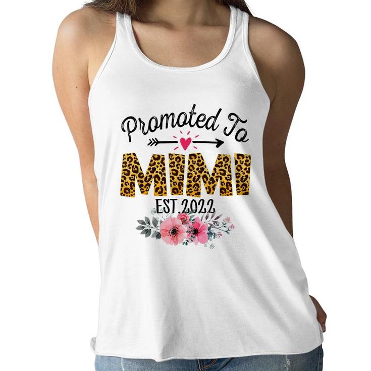 Promoted To Mimi 2022 First Time Mothers New Mom To Be Gift  Women Flowy Tank
