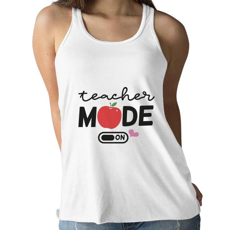 Teacher Mode On Apple Pink Heart Decor Women Flowy Tank