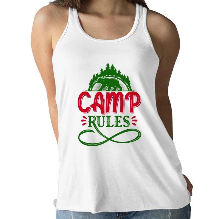 Travel Lover Makes Camp Rules For Them In The Exploration Women Flowy Tank