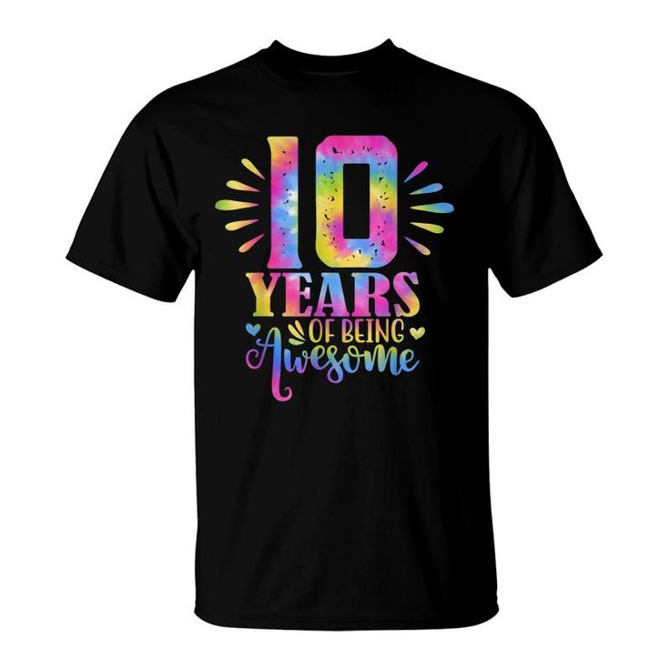 10 Years Of Being Awesome 10Th Birthday Girl  T-Shirt
