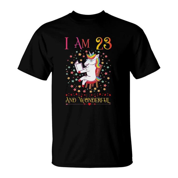 23 Years Old Gift 23Rd Birthday Girl Unicorn Teen Girls Gift T-Shirt