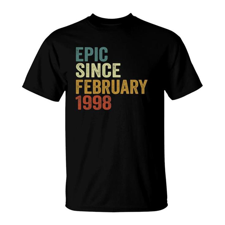 25 Years Old Gifts 25Th Birthday Epic Since February 1998 Ver2 T-Shirt