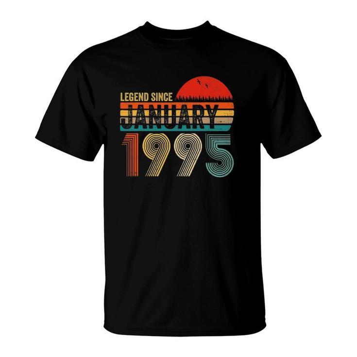 26 Years Old Retro Birthday Gift Legend Since January 1995 Ver2 T-Shirt