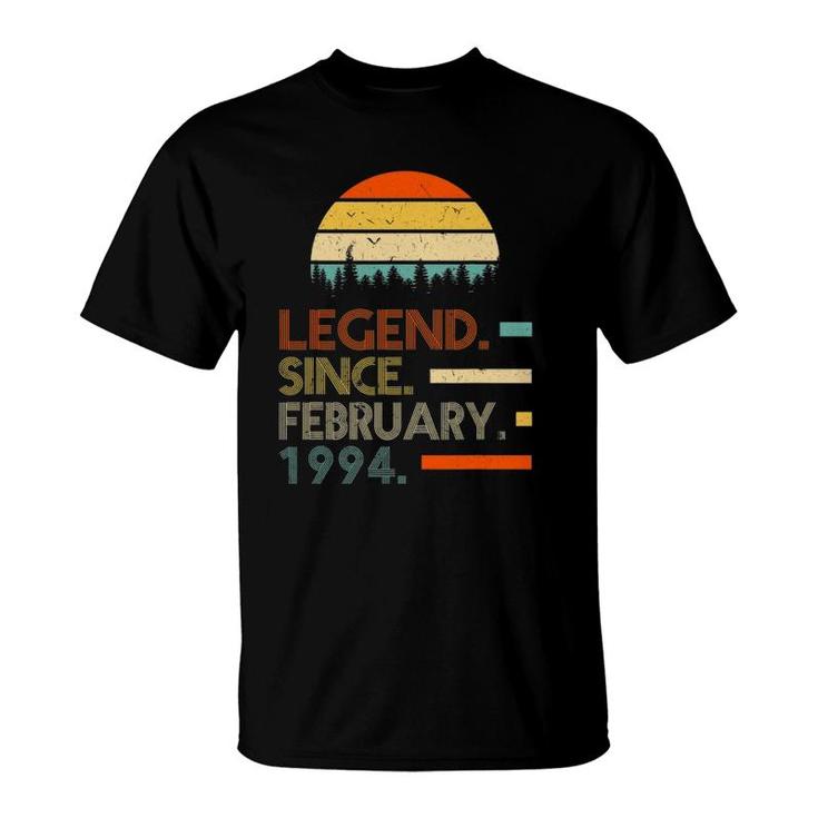 27 Years Old Retro Birthday Gift Legend Since February 1994 Ver2 T-Shirt