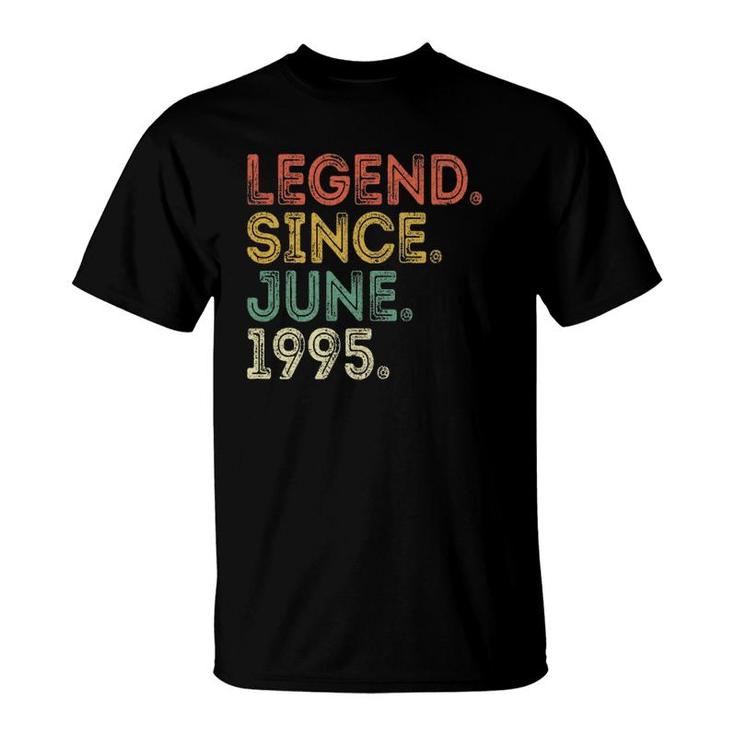 27Th Birthday 27 Years Old Vintage Legend Since June 1995 Ver2 T-Shirt