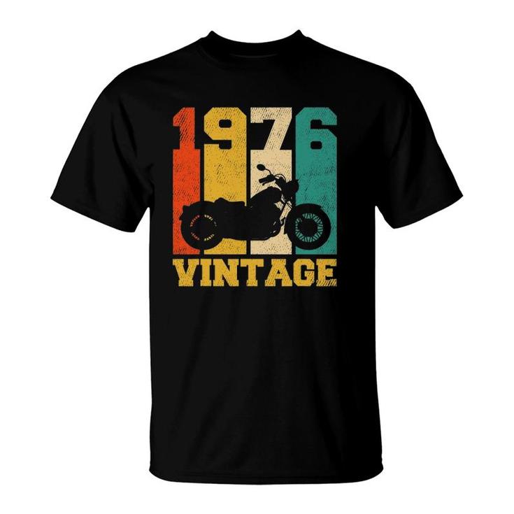 45 Years Old Gifts Vintage 1976 Motorcycle 45Th Birthday T-Shirt