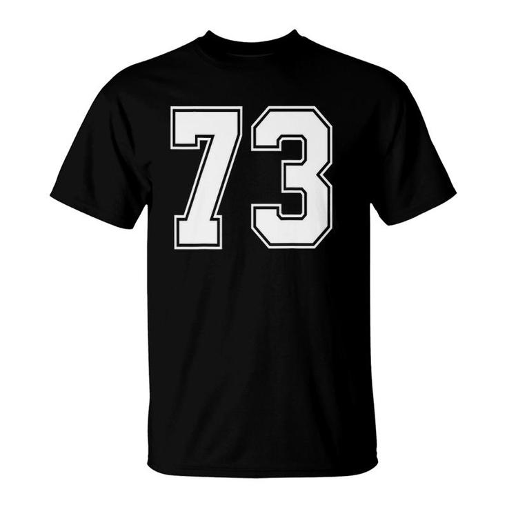 73 Number 73 Sports Jersey My Favorite Player 73 Ver2 T-Shirt
