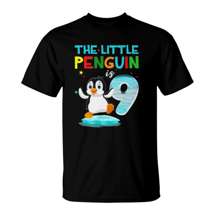 9Th Birthday  Penguin S Birthday  9 Years Old T-Shirt