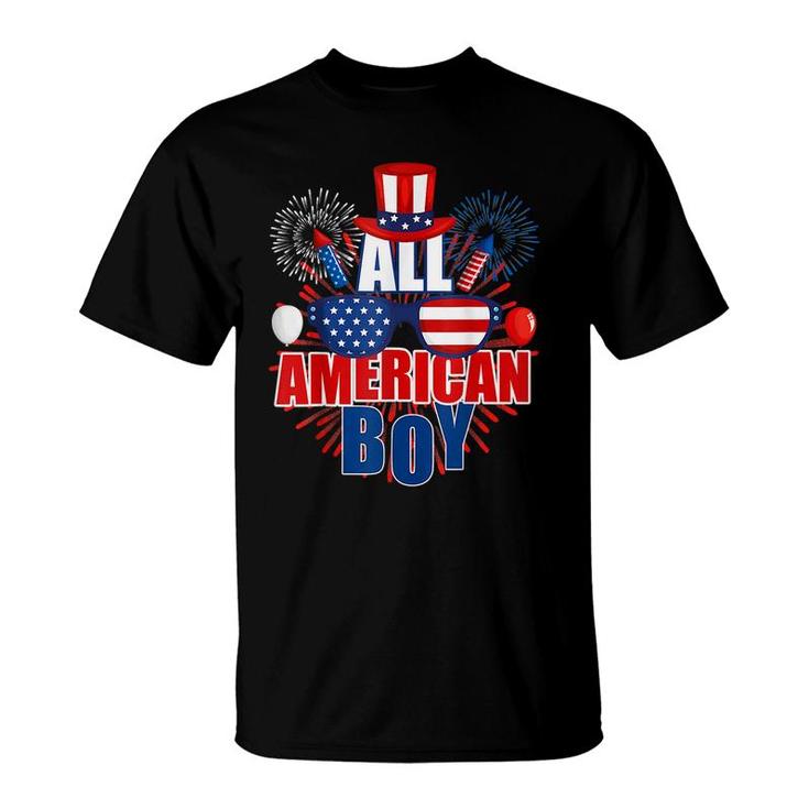 All American Boy 4Th Of July Kids Toddler Boys Family Ns  T-Shirt