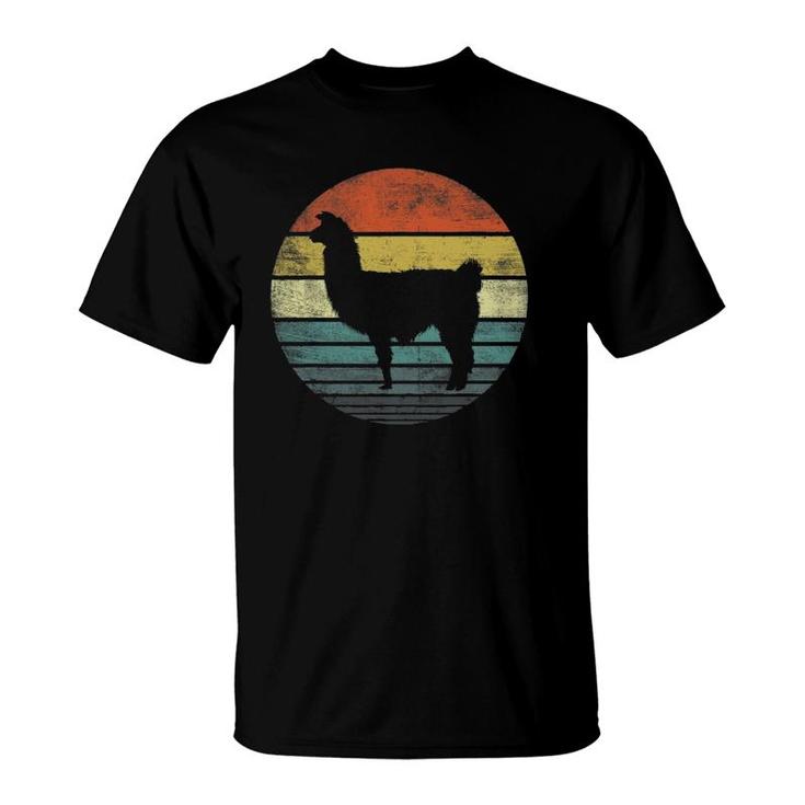Alpaca Lover Gifts Funny Retro Vintage Zoo Animal Silhouette T-Shirt