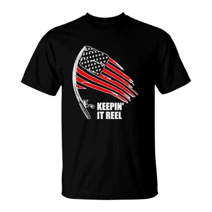 American Flag Fishing Keepin It Reel T-Shirt