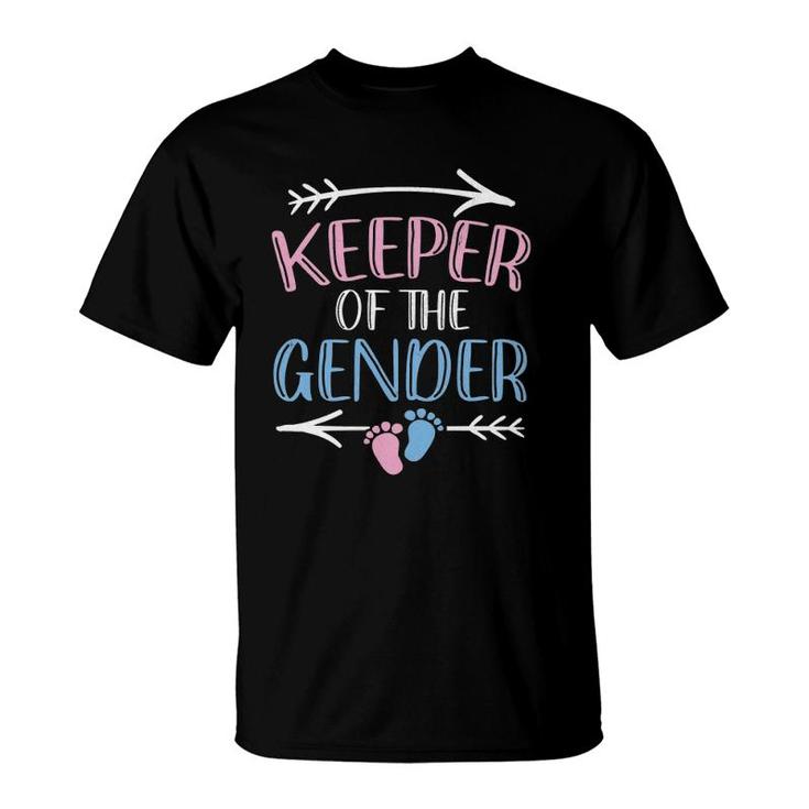 Announcement Keeper Of Gender Reveal Party Idea Baby Funny T-Shirt
