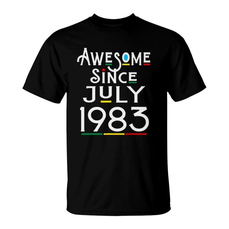 Awesome Since July 1983 38 Years Old Funny 38Th Birthday T-Shirt