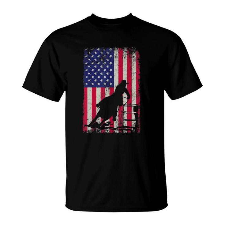 Barrel Racing 4Th July Independence Day Patriotic Gift T-Shirt