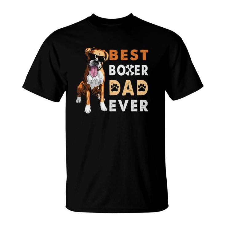 Best Boxer Dad Ever Funny Boxer Dog Dad Fathers Day Gift T-Shirt