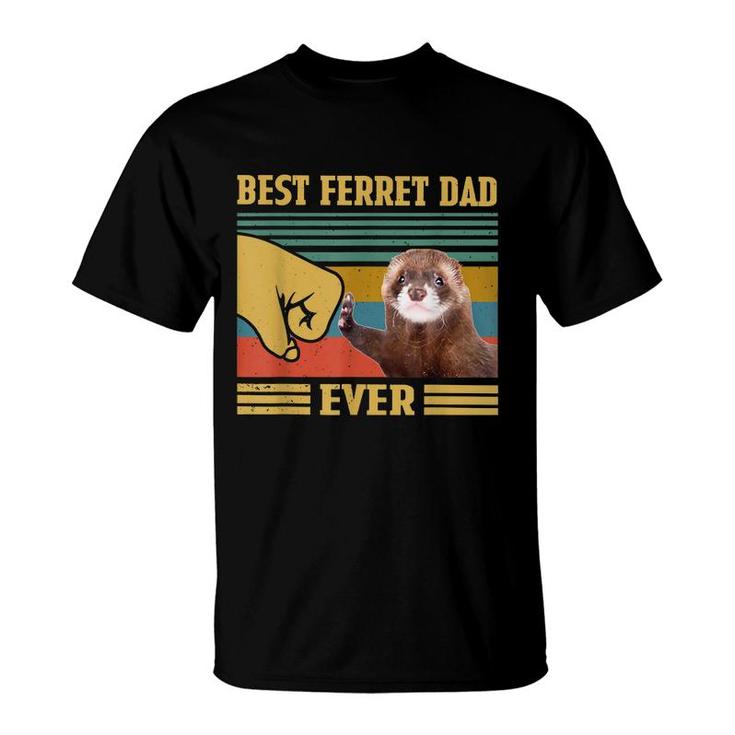 Best Ferret Dad Ever Funny Fathers Day Christmas  T-Shirt
