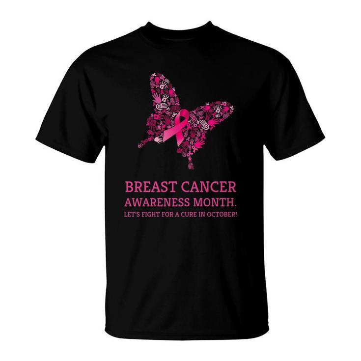 Breast Cancer Awareness October Butterfly T-Shirt