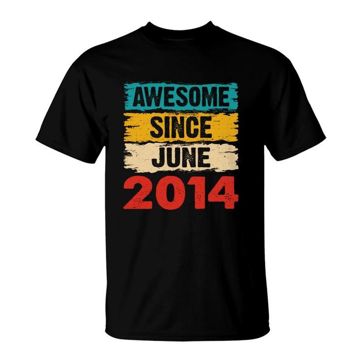 Congratuations Awesome Since June 2014 And Happy 8Th Birthday T-Shirt