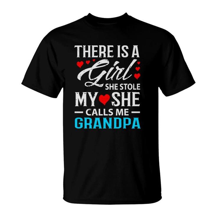 Cool Grandpa From Granddaughter Gift Red Hearts T-Shirt