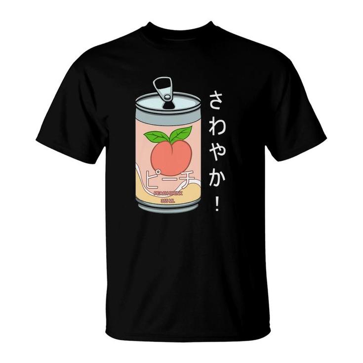 Cute Pink Peach Milk Japanese Kawaii Retro 90S Anime T-Shirt