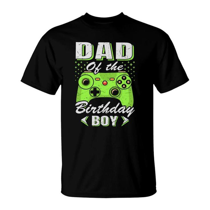 Dad Of The Birthday Boy With  Backspang Video Game T-Shirt
