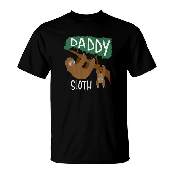 Daddy Sloth  Men Zoo Animal Lovers Hilarious Gift T-Shirt