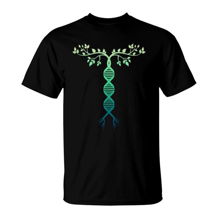 Dna Tree Of Life Genetics Evolve Earth Day Biology Teacher  T-Shirt