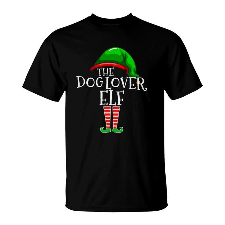 Dog Lover Elf Group Matching Family Christmas Gift Mom Dad T-Shirt