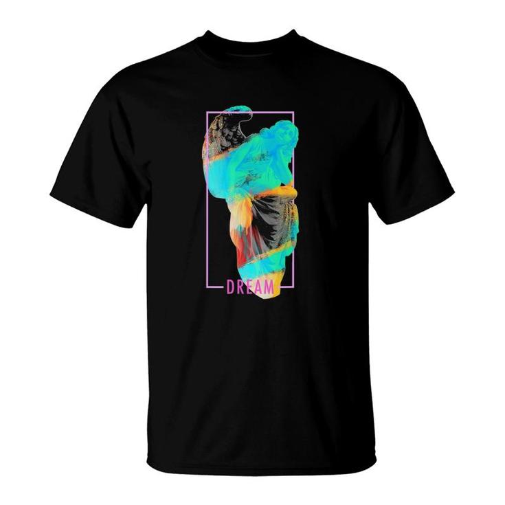 Dream Angel Statue - Vaporwave Aesthetic Art T-Shirt