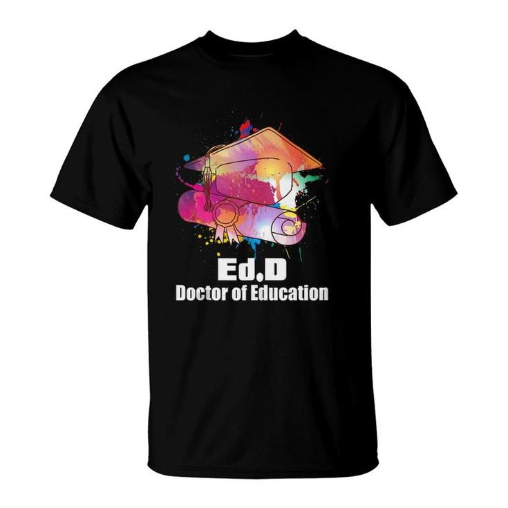 Edd Doctor Of Education Unicorn Pink Doctorate Graduation  T-Shirt