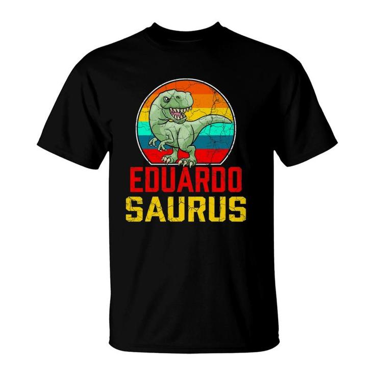 Eduardo Saurus Family Reunion Last Name Team Funny Custom T-Shirt