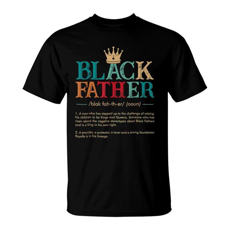 Fathers Day Black Father Noun Definition African American  T-Shirt