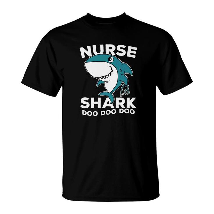Fathers Day Nurse Shark Scrubs Dad Men Hospital T-Shirt
