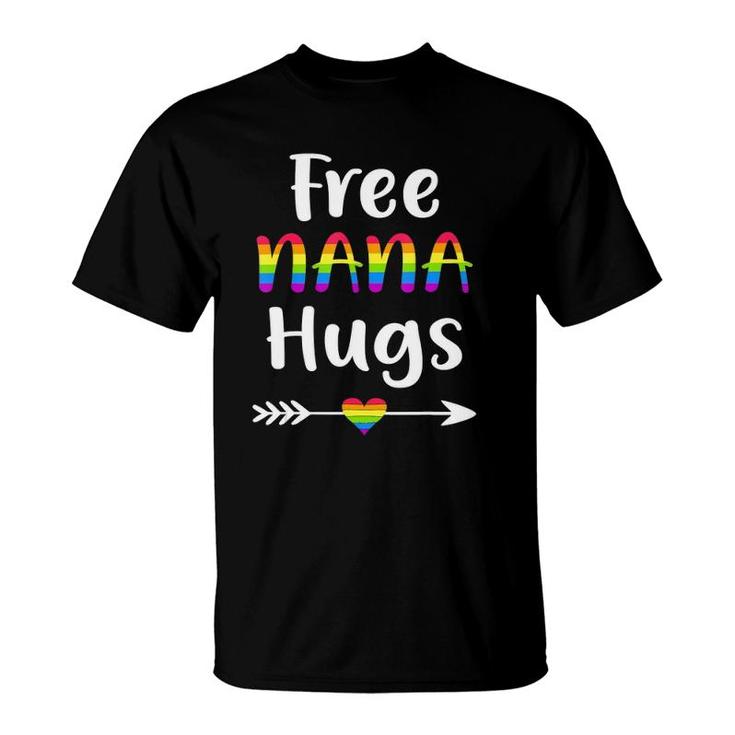 Free Nana Hugs Gay Pride Month Lgbt T-Shirt