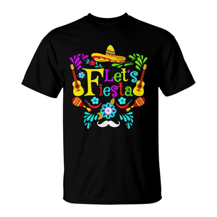 Funny Cinco De Mayo Party Lets Fiesta Mexican Fiesta Party  T-Shirt